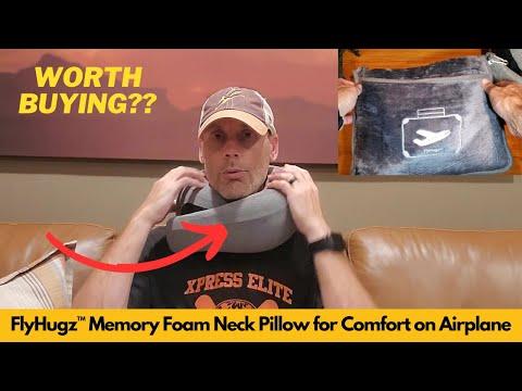 FlyHugz™ Neck Travel Pillow - Memory Foam Neck Pillow for Comfort on Airplane | Worth Buying?