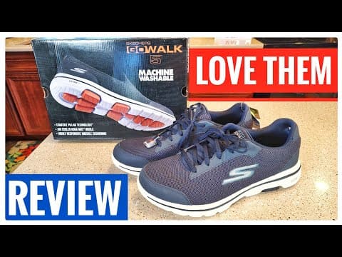 REVIEW Skechers Men's Gowalk 5 Demitasse-Textured Knit Lace Up Performance Walking Shoe Sneaker