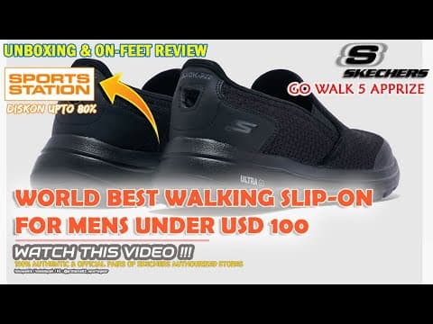 Unboxing & review on feet SKECHERS GO WALK 5 APPRIZE MENS CASUAL SLIP-ON SHOES (100% ORIGINAL) NO KW