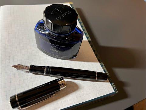 Quick overview - Parker Duofold Centennial fountain pen with Oblique Broad nib