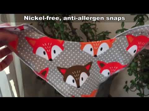 Baby Bandana Drool Bibs - Adjustable Bandanas with Organic Cotton for Drooling & Teething