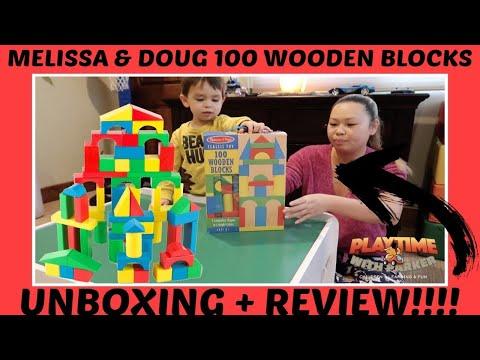 Melissa & Doug Classic Toy 100 Wooden Blocks Unboxing + REVIEW!!! | Playtime With Parker