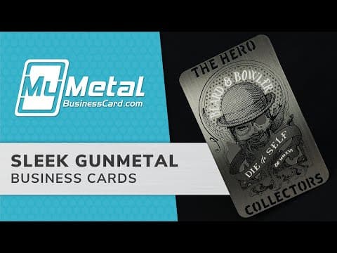 Sleek Gunmetal Finish Metal Business Cards | My Metal Business Card