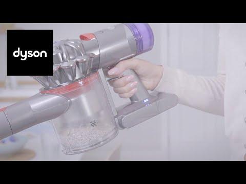 Dyson V8™ Slim cord-free vacuums. Emptying and cleaning the clear bin