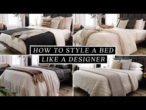 HOW TO STYLE A BED LIKE A DESIGNER! 🛏️ Budget Friendly + Easy to Recreate! (4 DIY Bed Ideas)