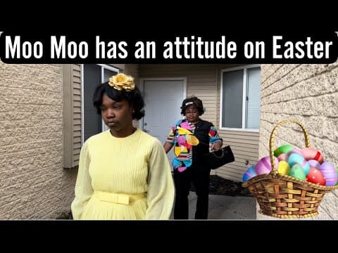 🐣 Moo Moo has an attitude on Easter 🐣