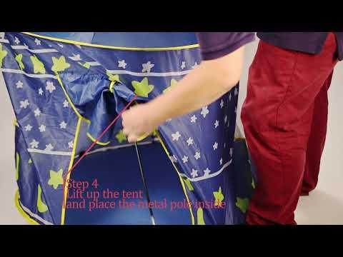 Children Play Castle Tent Assemble Video