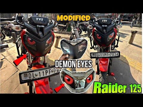 tvs raider 115 Modified | demon 😈 eyes | Raider 125 modifications 😱