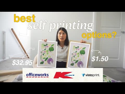 comparing 5 different art prints ✸ Kmart, Vistaprint, Officeworks, PosterFactory print review