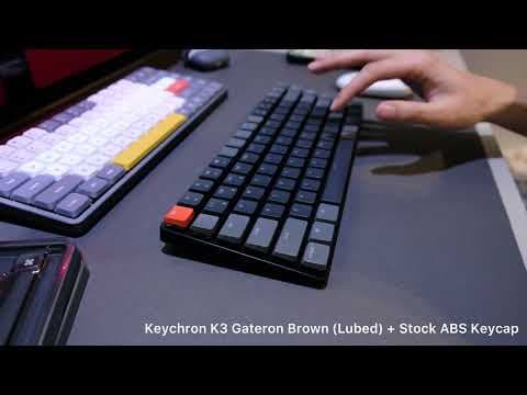 Keychron K3 Stock ABS keycap vs PBT keycap vs Nuphy Air 75