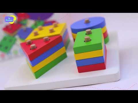 Wooden Sorting and Stacking Toy