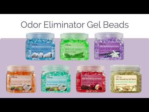 Clear Air Odor Eliminator Gel Beads  Air Freshener  Eliminates Odors in Bathrooms Cars Bo