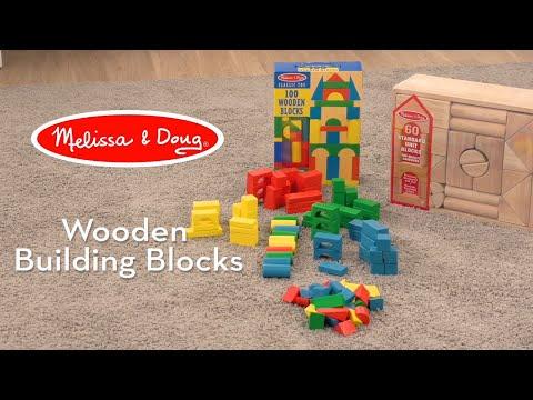 Melissa & Doug Wooden Building Blocks