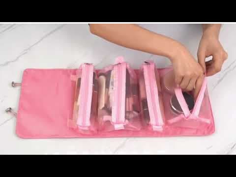 Perfect organiser for travelling women: JIALTO® Makeup Pouches | Women Roll Up Makeup Hanging Bag