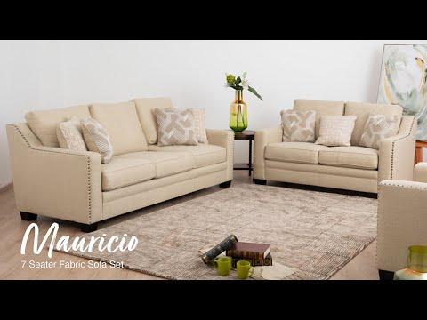 7 Seater Fabric Sofa Set - Mauricio | Furniture Palace