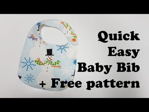 🤰🏻  Quick easy 👶  Drool bib & free pattern