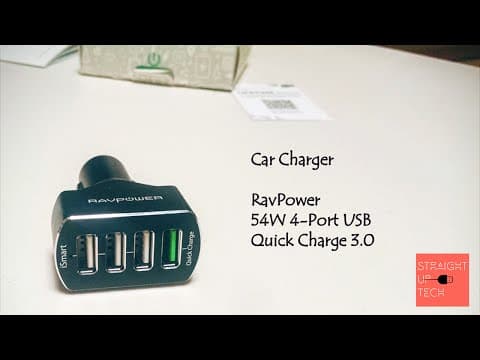 RAVPower 54W 4.8A Dual USB Car Charger with iSmart Technology Quick Charge 3.0