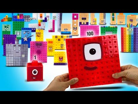 DIY Numberblocks 1 to 100 Snap Cubes Custom Set ||  Keiths Toy Box