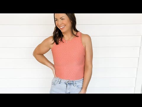 Tanya Textured High Neck Tank Top Fit Video | Sisterhood Style Boutique