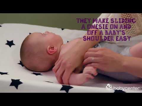 How to put a onesie on a baby