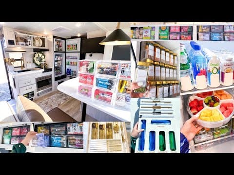 SMALL KITCHEN ORGANIZATION! | Satisfying Refrigerator, Pantry + Kitchen RV Organization