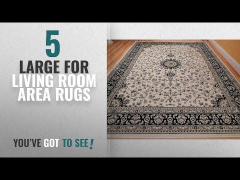 Top 10 Large For Living Room Area Rugs [2018 ]: Large 8x11 Ivory Persian Traditional Style Rug