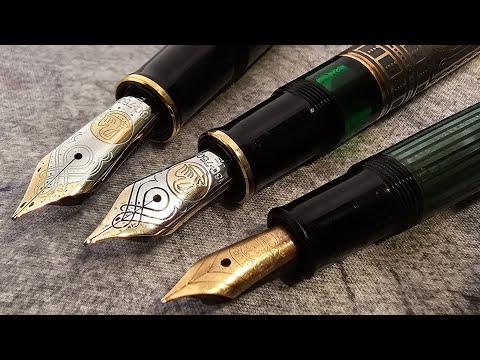 A Detailed Examination of Current Pelikan Souveran M800/805 and M1000/2005 Nibs With Writing Samples