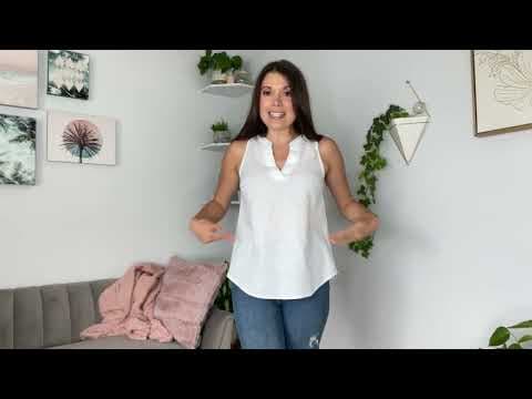 Amazon Try On - Natural Linen Cotton Blend Tank Top #shortvideo #shortsfeed