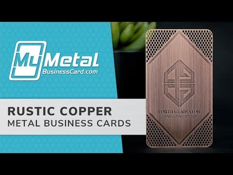 Rustic Copper Finish Metal Business Cards | My Metal Business Card