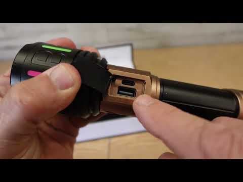 Rechargeable Led Flashlight with extra Battery- Unboxing/Review