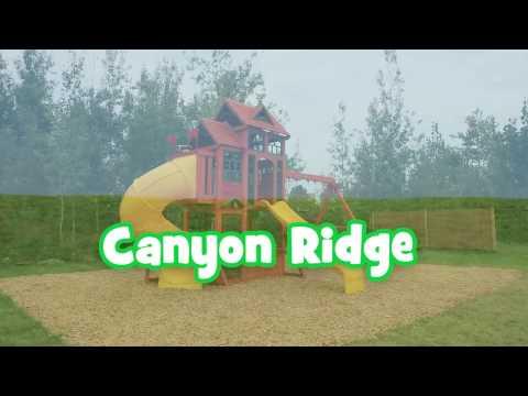 Canyon Ridge Wooden Swing Set & Playhouse - Outdoor Play, Fun Activity