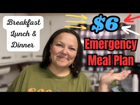 $6 EMERGENCY Meal Plan || Family of 5 Breakfast, Lunch, & Dinner || Cheap Meals