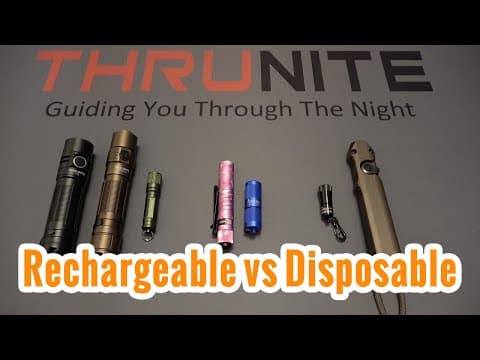 Rechargeable Batteries VS Disposable Batteries In Flashlights (Thrunite, Olight, & Streamlight)