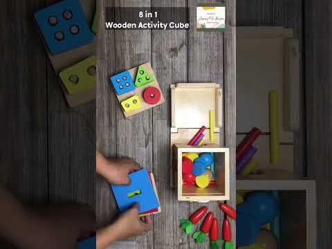 🪙 Coin Bank | 8-in-1 Wooden Montessori Toys | Wooden Sorting & Stacking Toys | Sensory Learning