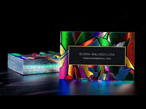 Making A Luxury Holographic Business Card with 11 Foil Colors