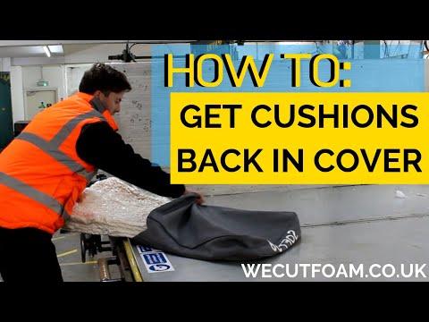 TOP TRICK! How To Get Large Cushions Back In Their Covers, ideal for sofa cushions!