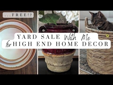 Yard Sale with me \\  Affordable Aesthetic Home Decor \\ Thrifted Designer Dupes