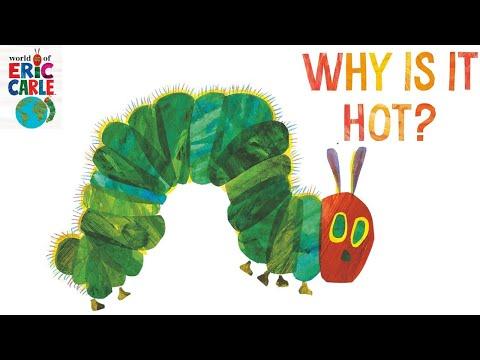 The Very Hungry Caterpillar is curious Why Is It Hot? ☀️ Weather & Seasons Explained for Kids