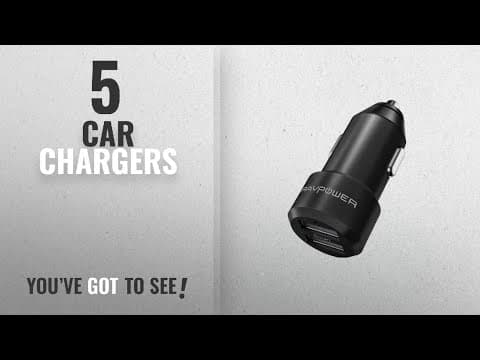 Top 10 Car Chargers [2018]: Car Charger, RAVPower Dual USB Car Adaptor (4.8A/24W, iSmart Charging,