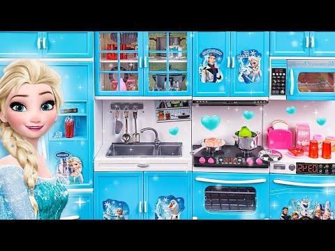 55 Minutes Satisfying with Unboxing Disney Frozen Elsa Kitchen Playset ASMR | Toys Collection Review