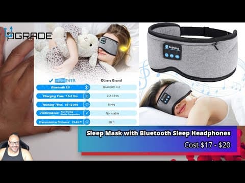Sleep Mask with Bluetooth Sleep Headphones