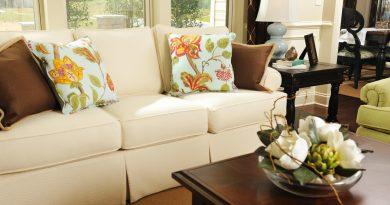 Pillows on a sofa decorated with YGEOMER Spring Pillow Covers.